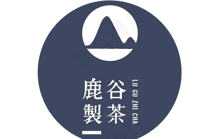 鹿谷制茶背景墙矢量logo门头图片cdr矢量模版下载