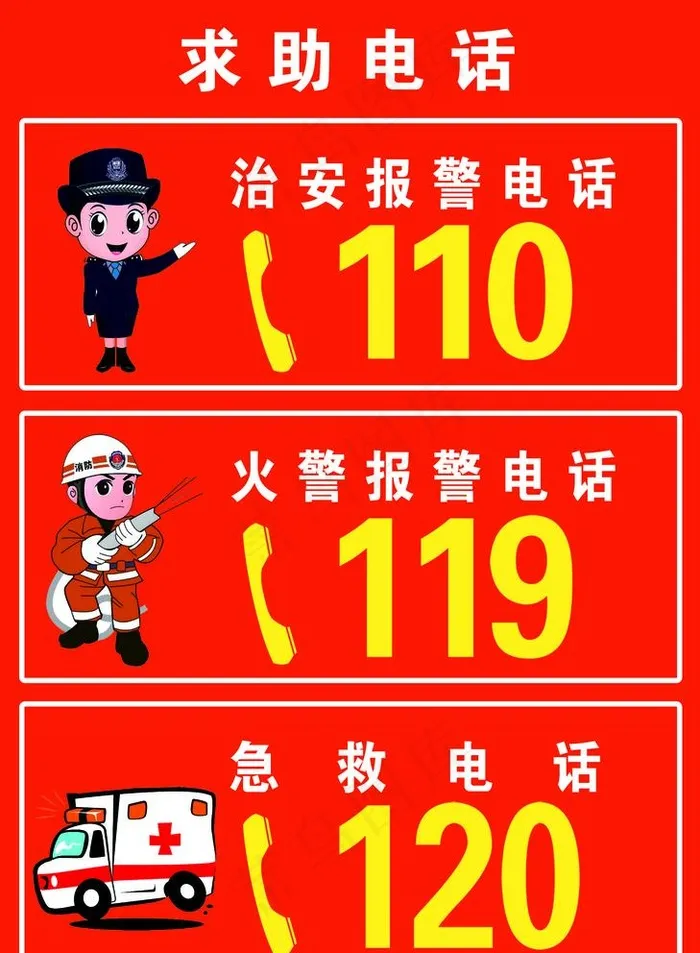 求助电话图片psd模版下载