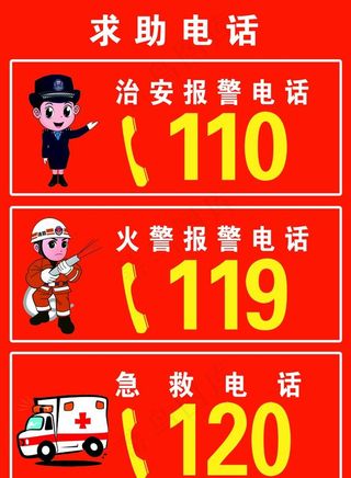 求助电话图片