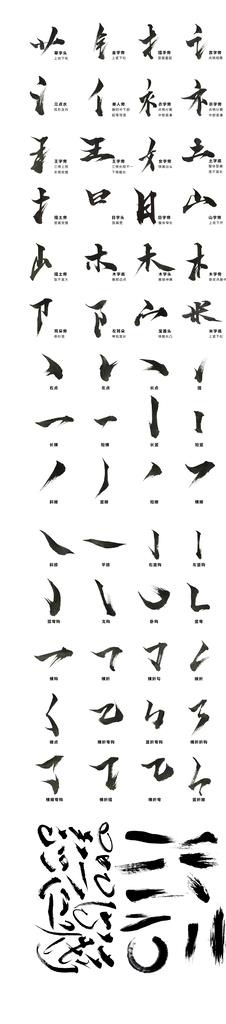 书法笔触图片
