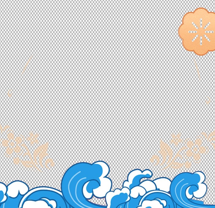 卡通海浪           图片