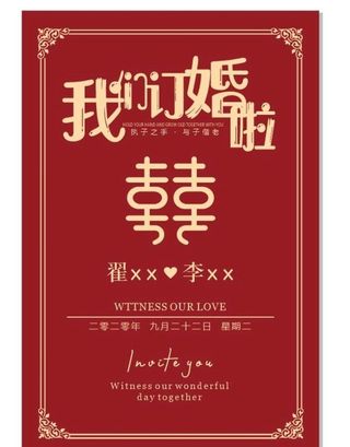 我们订婚啦图片