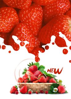 草莓宣传海报背景图片