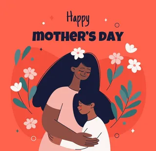 母亲节插画图片