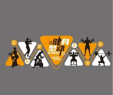 健身房形象墙图片