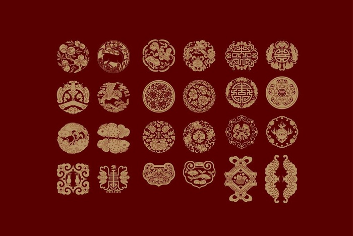 瓦当底纹素材 图片