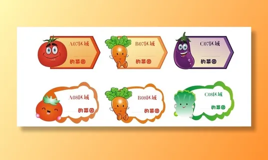菜园分区立牌图片