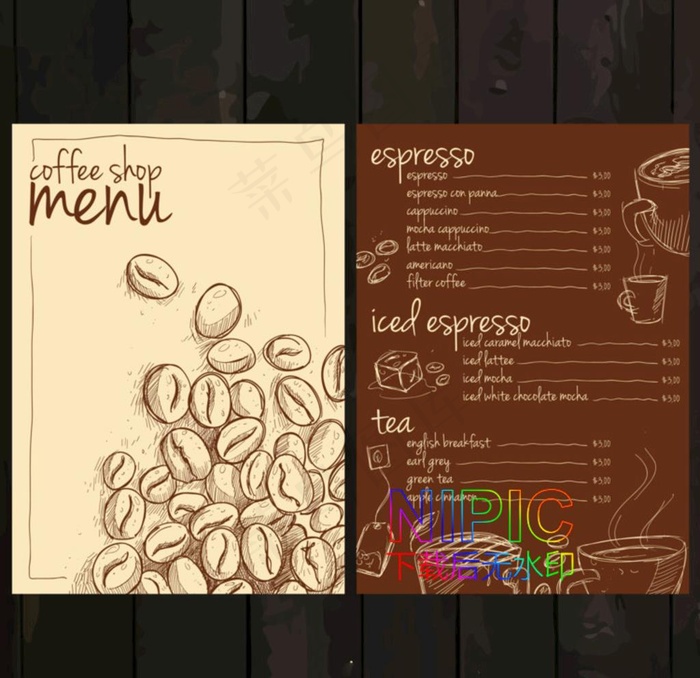 西餐宴会ai矢量图图片