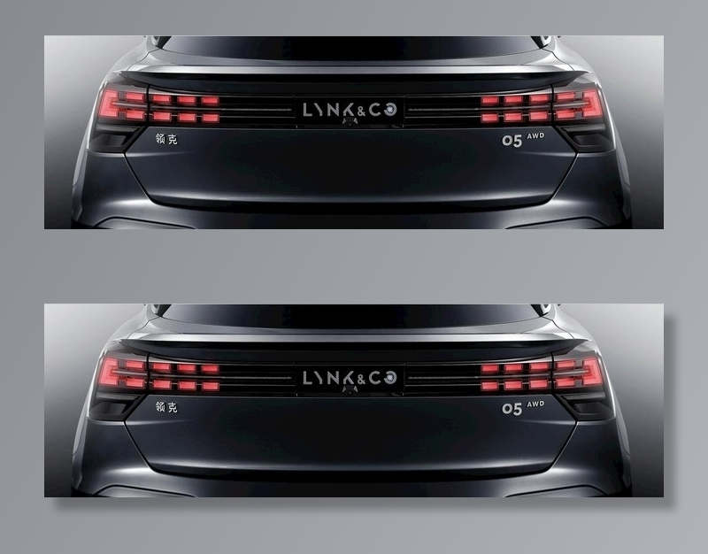 领克05车尾分层图片