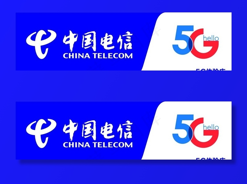 中国电信5G门头招牌图片cdr矢量模版下载