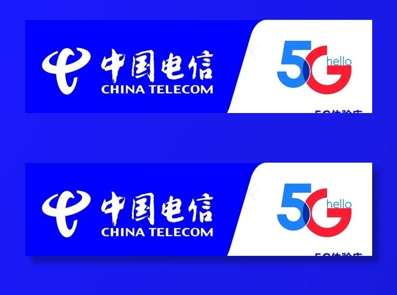 中国电信5G门头招牌图片cdr矢量模版下载