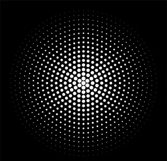 黑白色渐变圆形网点图片