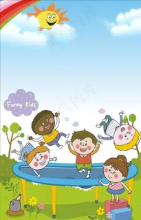 蹦蹦床背景图片