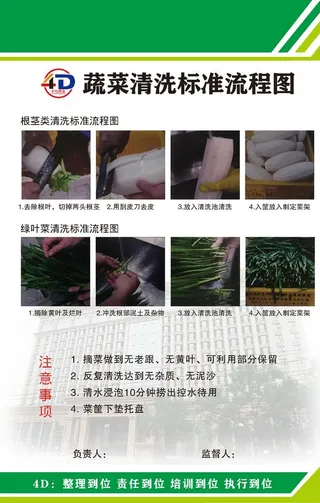 4D 蔬菜清洗标准流程图片