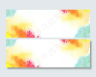 水彩banner背景图片