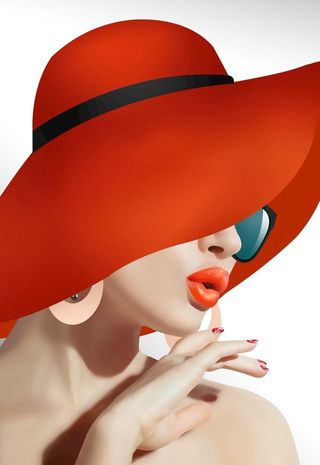 晶瓷画美女图片