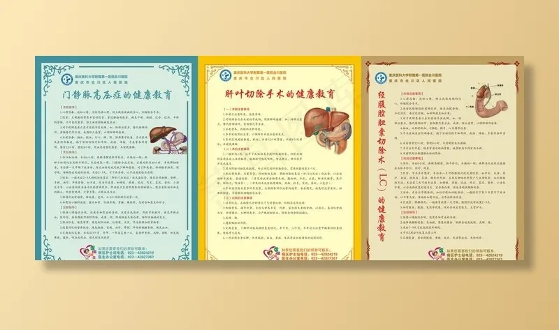 肝胆外科室健康处方DM宣传单(0×0像素())cdr矢量模版下载