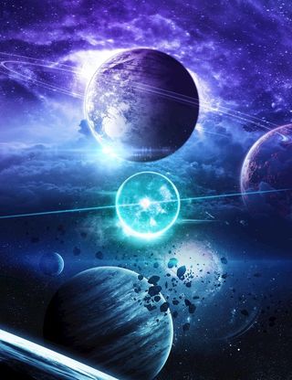 科技感星球宇宙背景素材图片