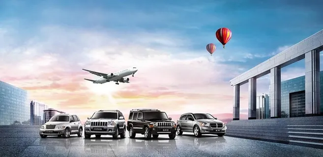 大气JEEP汽车宣传海报设计图片