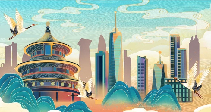 国潮插画图片