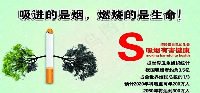 吸烟有害健康图片psd模版下载