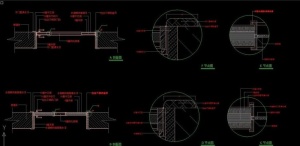 cad大门节点图施工图片