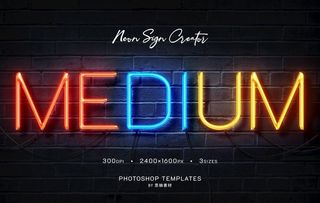 霓虹灯特效字体图片