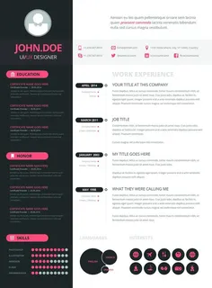 高逼格个人精美简历模板图片