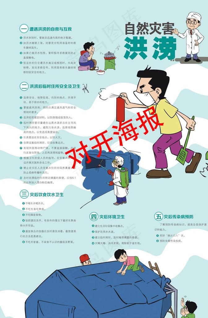 洪涝灾害海报图片