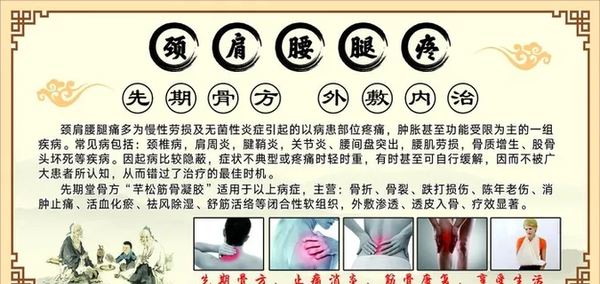 颈肩腰腿痛  理疗海报 肩颈图片