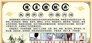 颈肩腰腿痛  理疗海报 肩颈图片