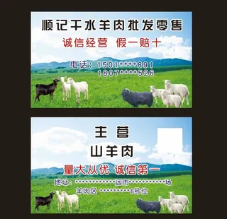 羊名片图片
