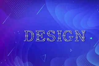 蓝色渐变kv海报背景设计图片