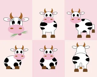 卡通奶牛图片