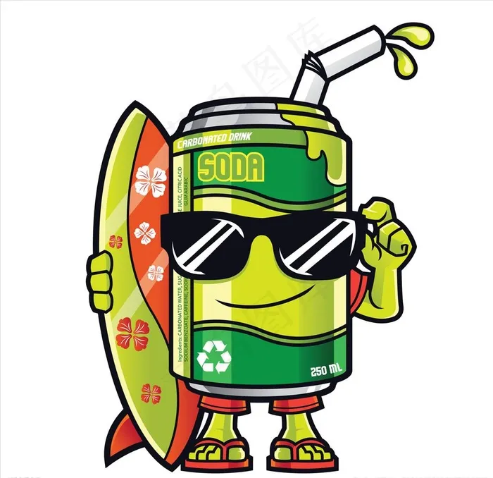 环保易拉罐图片ai矢量模版下载