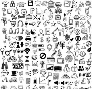 铅笔手绘小图标图片