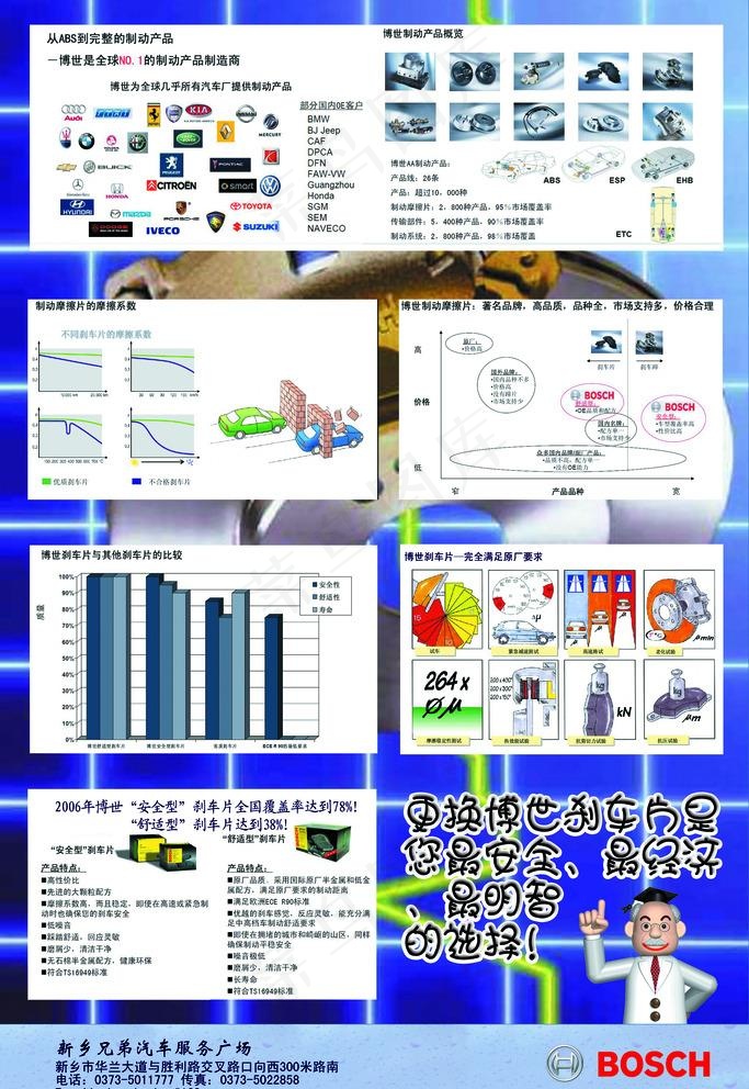 博世刹车片宣传图图片psd模版下载