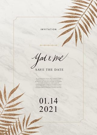 高端纹理莫兰迪邀请函封面图片