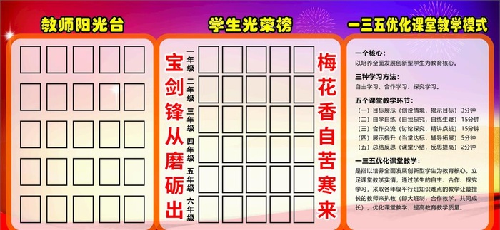学校荣誉栏图片cdr矢量模版下载