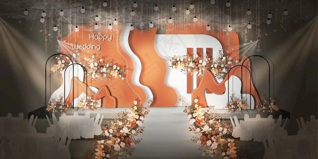 橙色系婚礼图片 橙色系婚礼图片