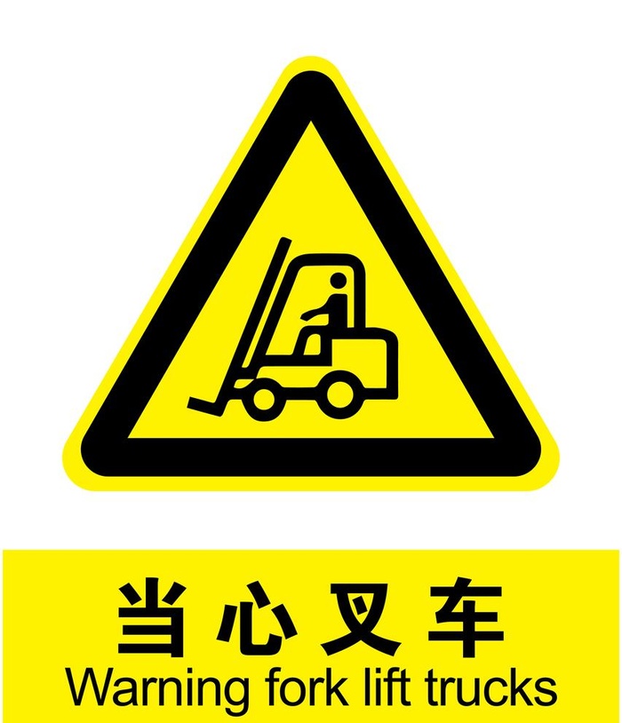 当心叉车图片