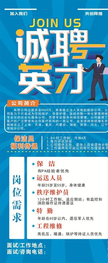 招聘展架图片cdr矢量模版下载