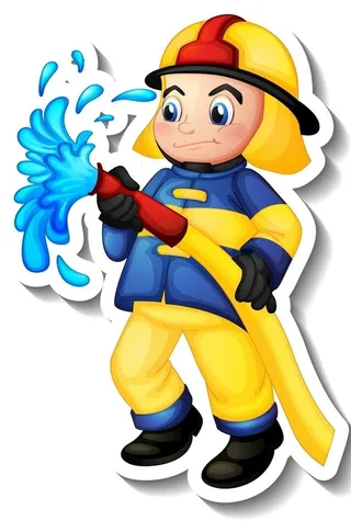 卡通消防员图片