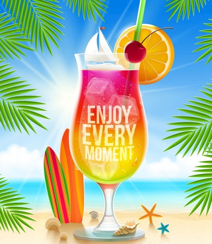 夏日鸡尾酒海报图片