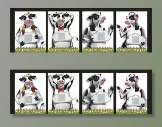 手绘奶牛素材图片