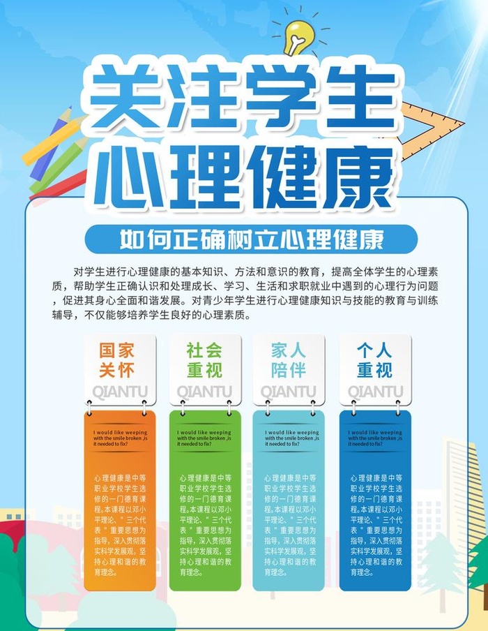 关注心理健康 心理健康宣传图片