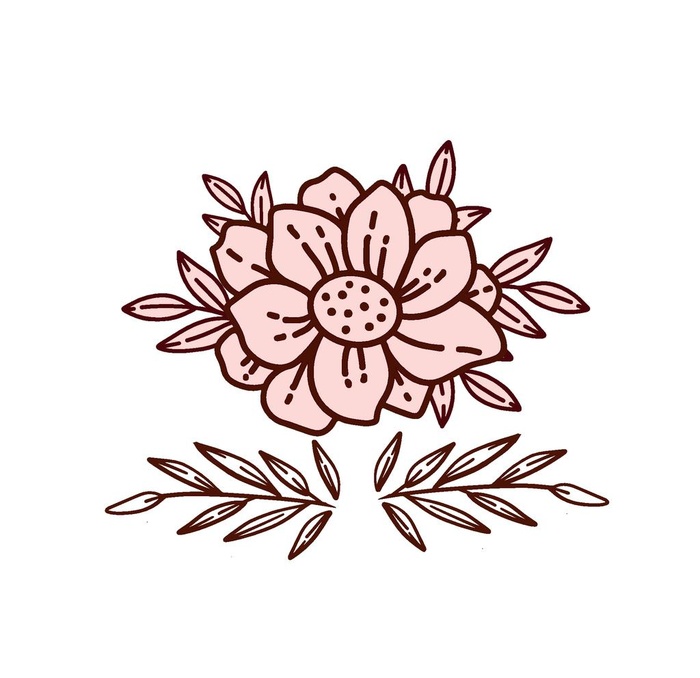 线条矢量手绘花图片