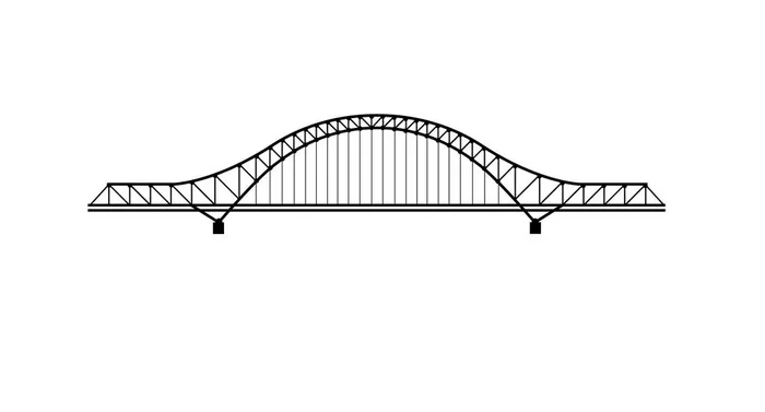 建筑桥梁线稿图片ai矢量模版下载