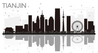 天津建筑剪影图片