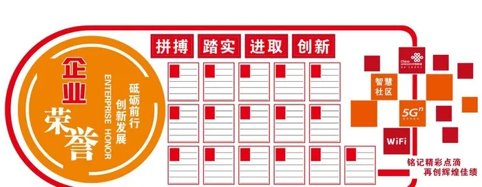 企业荣誉墙图片cdr矢量模版下载